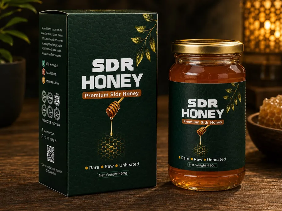 Sidr Honey Jar Side View